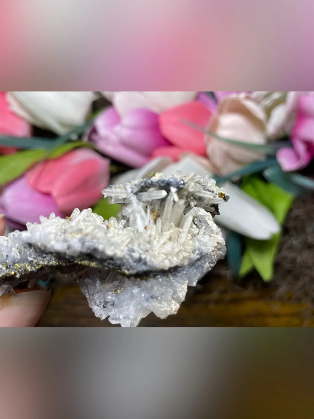 Skeletal Quartz & Pyrite